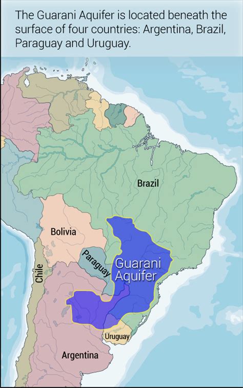 guarani aquifer map